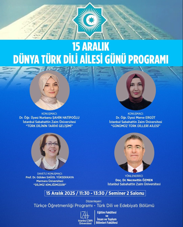 15 Aralık Dünya Türk Dili Ailesi Günü Programı