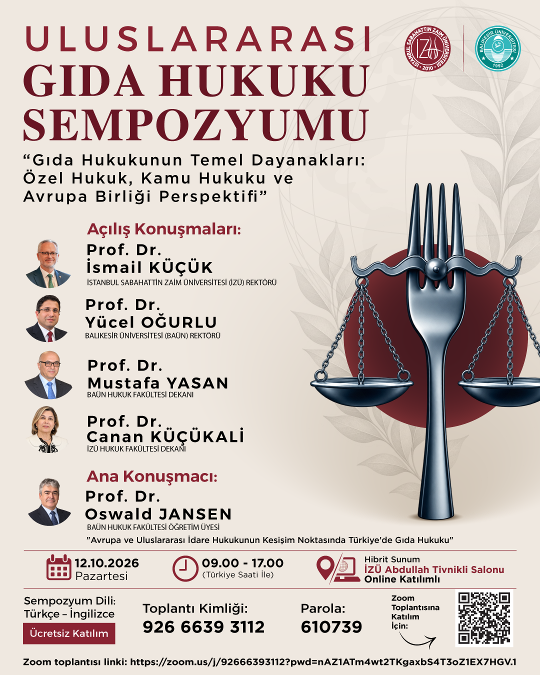 Uluslararası Gıda Hukuku Sempozyumu 