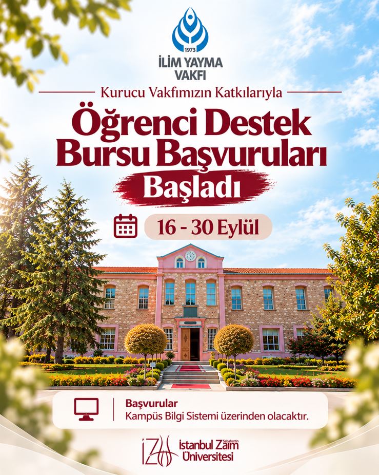 2026-2027 Akademik Yılı Öğrenci Destek Bursu Başvuruları Başladı 2026-2027 Akademik Yılı Öğrenci Destek Bursu Başvuruları Başladı